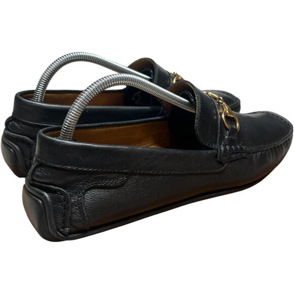 MERCANTI FIORENTINI Horse Bit Relax Men 9M Black Leather Driving Loafers Shoes - Picture 5 of 14